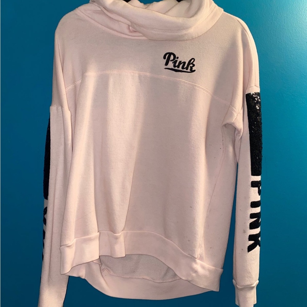 PINK hoodie RARE BLACK SPARKLE